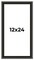 Panoramic Antique Black Picture Frame - UV Acrylic, Foam Board Backing, Hanging Hardware